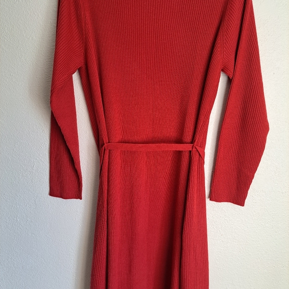 HILLARD & HANSON Women Xl women's cardigan in brick orange color - Picture 2 of 9